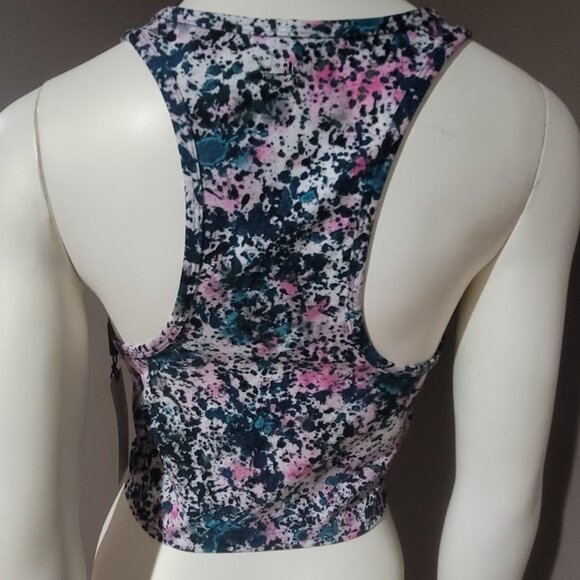 Calvin Klein Printed Racerback Cropped Tank Top Size Medium - Picture 3 of 8